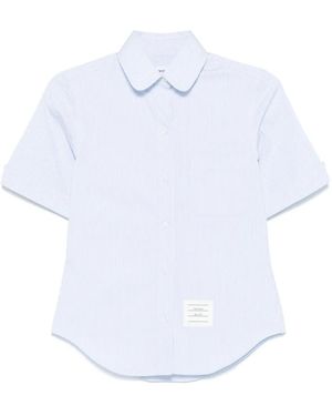 Thom Browne Striped Poplin Shirt - White