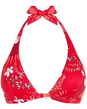 Vilebrequin Papel De Embrulho Halter Bikini Top - Red