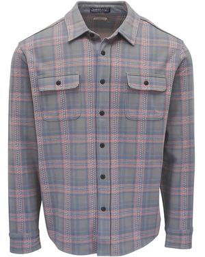 Faherty Patch-Pocket Check-Pattern Shirt - Grey