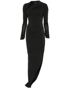 Amen Asymmetrisches Kleid mit Drapierung - Schwarz