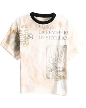 SAITOS Fin De Siecle Graphic-Print Crew-Neck T-Shirt - White
