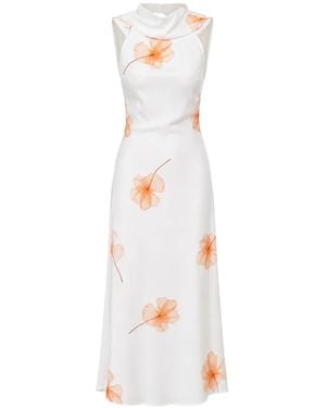 Mar De Margaritas Vera Floral-Print Midi Dress - White