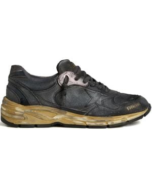 Golden Goose Dad-Star crackle-leather sneakers - Schwarz