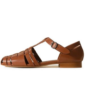 Hereu Vedra Woven Fisherman Sandals - Brown