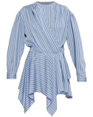 IRO Utenia Striped Asymmetric Dress - Blue