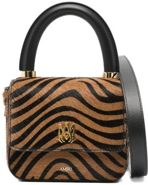 Amiri Micro Ma Zebra Tote Bag - Black