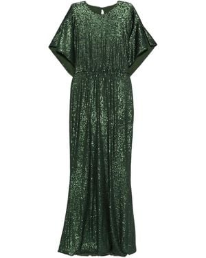 Norma Kamali Sequinned Maxi Dress - Green