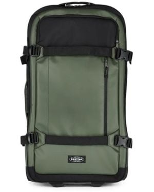 Eastpak Transit'R Pro L Buckle-Strap Wheeled Suitcase - Green