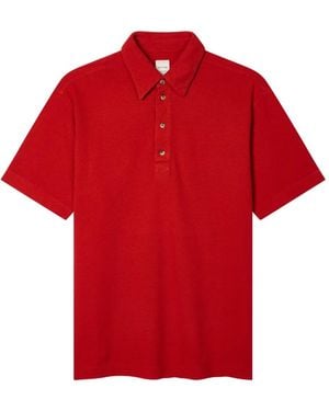 Paul Smith Polo Con Logo Ricamato - Rosso