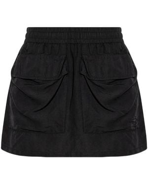 DIESEL O-Cean-S2 Pocket Drawstring Mini Skirt - Black