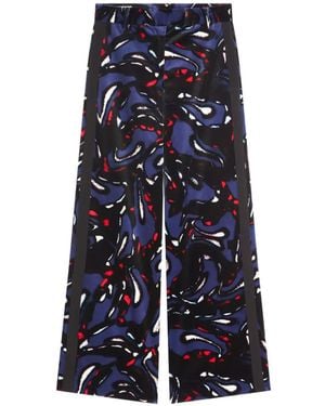 Dries Van Noten Wide Leg Pants - Blue