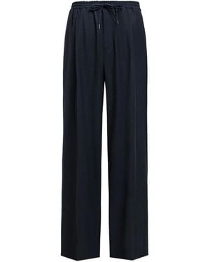 12 STOREEZ Drawstring Wool Trousers - Blue