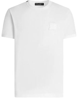 Dolce & Gabbana Logo-Appliqué T-Shirt - White