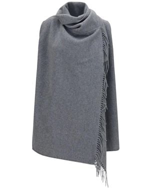 Fabiana Filippi Fringe-Trimmed High-Neck Vest - Grey
