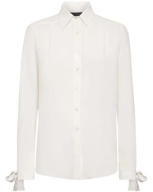 Philipp Plein Bow-Detail Shirt - White