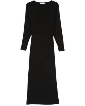 Mar De Margaritas Long-Sleeve Maxi Dress - Black