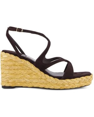 Jimmy Choo Sandali Ayla Con Zeppa - Metallizzato