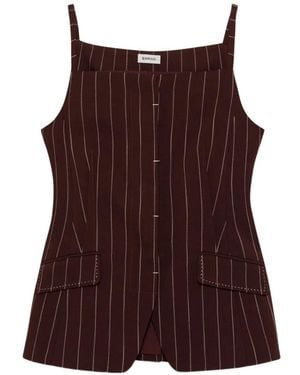 Jonathan Simkhai Striped-Pattern Top - Purple
