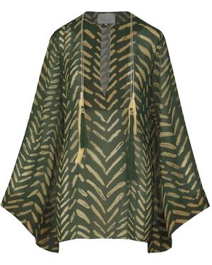 Johanna Ortiz Refugio De Sol Tassel-Detail Mini Dress - Green