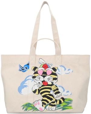 KENZO Graphic-Print Tote Bag - White