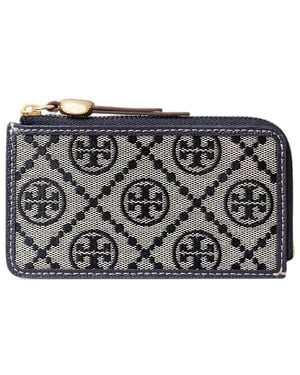 Tory Burch T Monogram Kartenetui Mit Reißverschluss - Grau