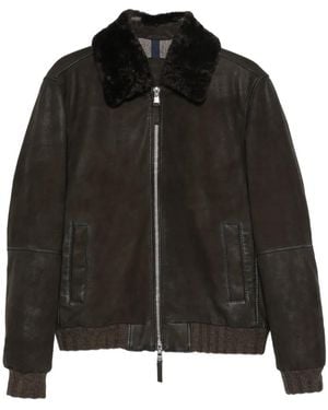 The Jackie Leathers Zip-Up Jacket - Black