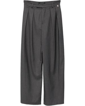 PHILIA LOFT Pleated Wide-Leg Trousers - Grey