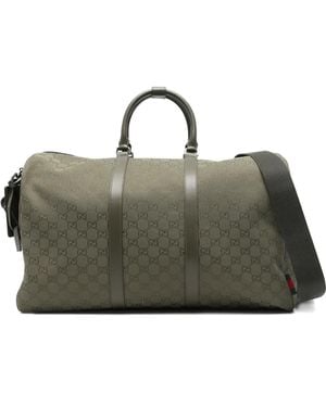 Gucci Medium Gg Monogram Duffel Bag - Green