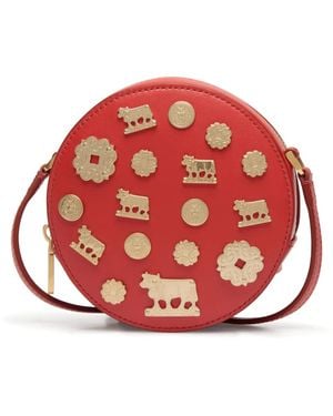 Bally レザー ショルダーバッグ - レッド