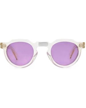 Lesca X Mia Burton Crown Panto Sonnenbrille Mit Geometrischen Gestell - Lila