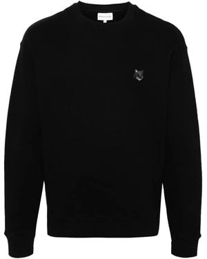 Maison Kitsuné Felpa Con Applicazione - Nero