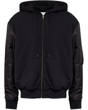 MM6 by Maison Margiela Gathered-Sleeve Hoodie - Blue
