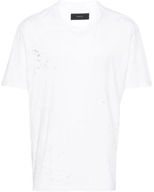 Amiri Core Shotgun ダメージ Tシャツ - ホワイト