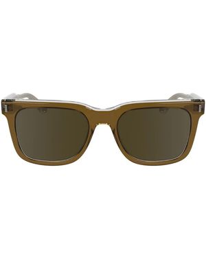 Calvin Klein Wayfarer-Frame Sunglasses - Brown