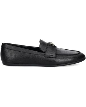 Guess Triangle-Logo Strap Loafers - Black