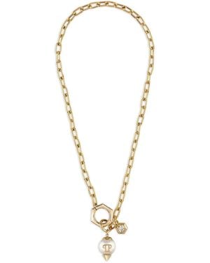 Philipp Plein Rhapsody Faux-Pearl Necklace - Metallic