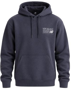 New Balance Logo-Print Hoodie - Blue