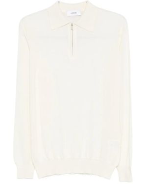 Lardini Half-zip polo shirt - Weiß