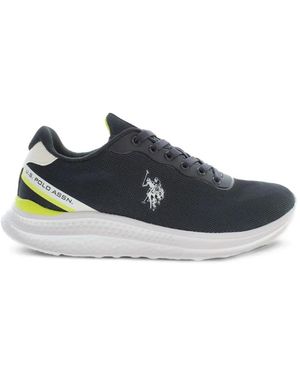 U.S. POLO ASSN. Logo-Patch Lace-Up Trainers - Blue