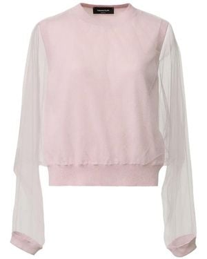 Fabiana Filippi Sheer-Sleeves Blouse - Pink