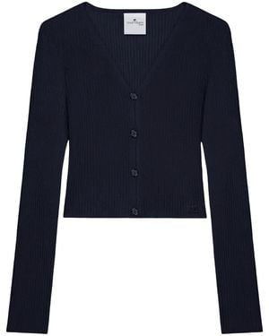 Courreges Ribbed Knit Sweater - Blau