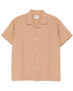 Obey Adrien Patterned Short-Sleeve Shirt - Natural