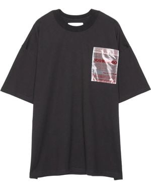 Yoshio Kubo パッチポケット Tシャツ - ブラック