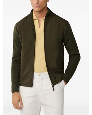 Hackett Hybrid-Jacke Mit Milano-Stickerei - Schwarz
