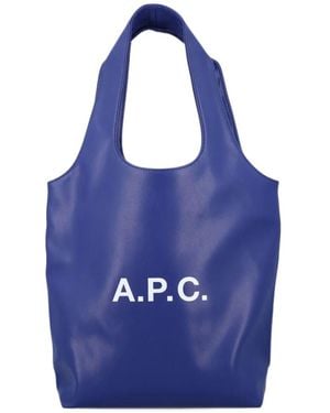 A.P.C. Small Ninon Tote Bag - Blue