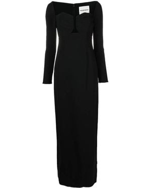 Roland Mouret ロングスリーブ マキシドレス - ブラック