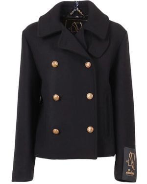 Sealup Teodora Buttoned Pea Coat - Black