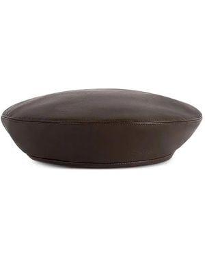 Manière De Voir Faux-Leather Beret - Brown