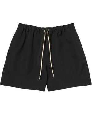 AURALEE Drawstring Bermuda Shorts - Black