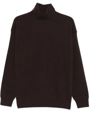 AURALEE Ribgebreide Coltrui - Zwart